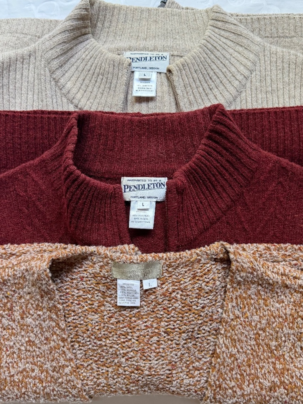 Women’s Pendleton and Territory Ahead Sweater Vests Bundle Sz L